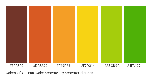 Colors Of Autumn Color Scheme » Brown » SchemeColor.com